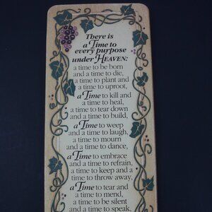 Vintage Ecclesiastes 3 Wall Plaque